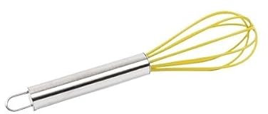 Whisk 8-inch Mixer, Manual Egg Beater, Kitchen Baking Utensils, Milk Cream Butter Mixer Hand Whisk(Yellow)