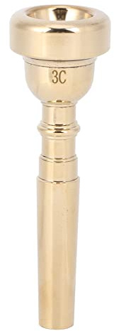 3C 5C 7C Trompetenmundstück, Messingmaterial, Glatte Oberfläche, Klare, Süße Stimme für B-Ton-Trompeten-Musikinstrumentenzubehör (Gold 3C)