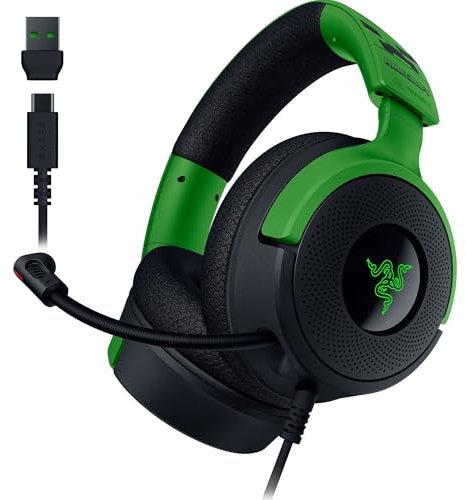 Razer Kraken V4 X Minecraft Edition - Kabelgebundenes USB-PC-Gaming-Headset (Triforce 40mm-Treiber, ausziehbares Nierenmikrofon, Surround Sound, Chroma RGB, für PC & Konsole über USB-C) Minecraft