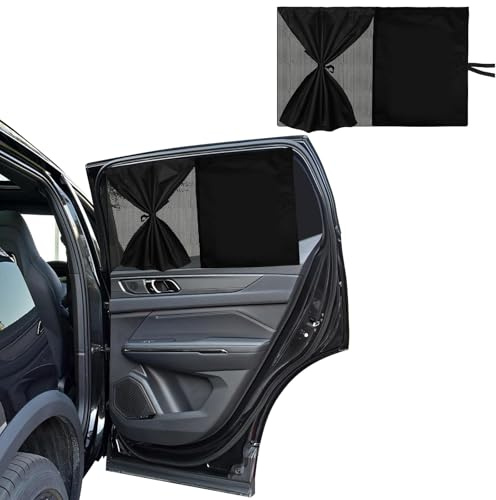 2 pièces de protection solaire pour voiture bébé, rideau auto magnétique pour enfants UV, protection solaire pour vitre de voiture magnétique, intimité pour votre famille (dos 2PCS)