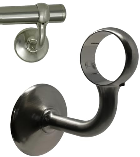 Parpyon® N.3 Supporti per corrimano scale interne per tubo da 40mm in ferro o legno completi di vite e tassello per il fissaggio a parete Staffe tubo mancorrente (3)