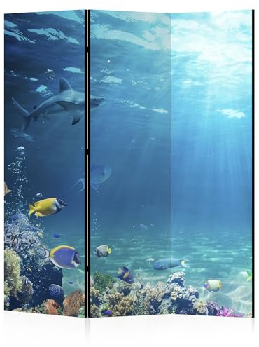 LUMASOUL Paravent enkelsidig – rumsavdelare för inomhusbruk – djurmotiv – 135 x 172 cm