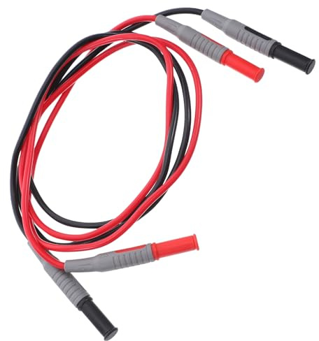 KICHOUSE 2pcs Multimeter Test Leads Kit Electrical Testing Probes with Flexible Straight Plug Wires for Accurate Measurements Compatible with Multimeter and Wire Tester Probes Professional