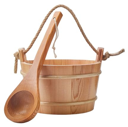 Cubo de agua multiusos y práctico para sauna de 4 L, gran capacidad, barriles de bañera de herramientas de baño para vapor, barriles duraderos para baño