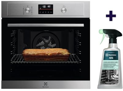 Electrolux EOF4P46X – Forno da Incasso Multifunzione Serie 600, 72 L, Classe A+, SurroundCook, Pulizia Pirolitica, Acciaio Inox Antimpronta, Set 2 Prodotti con Spray Pulizia Forno e Microonde 500 ml