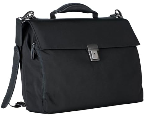 Leonhard Heyden Aktentasche Umhängetasche mit Laptopfach Soho Briefcase 2 Compartment Black schwarz