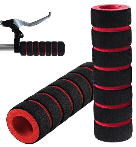 1 Paar Lenkergriffe Fahrrad Ergonomische Struktur Fahrrad Griffe Rad MTB Mxb Schwamm, Gute Stoßdämpfung (Rot)