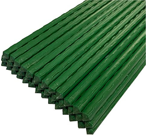 Selections Garden Plant Support Sticks Stakes Plastic Coated Metal 60cm high - Pack of 40