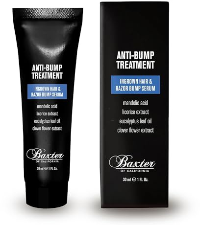 Baxter of California Anti-Bump Treatment, Anti-Pickel-Gel, 30 ml | Gel gegen Rasierpickel & eingewachsene Haare, mit Mandelsäure und Süßholzextrakt, für Gesicht und Hals