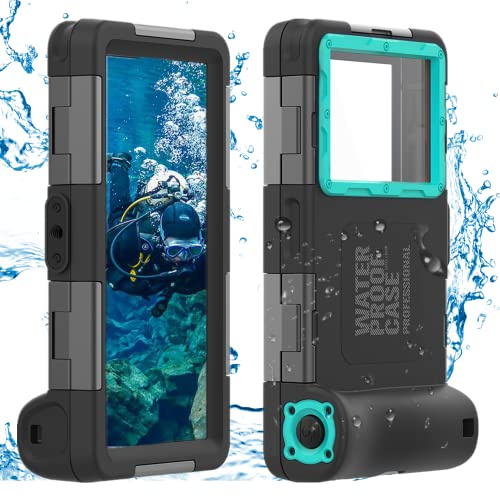 FocRelaxer IPX8 wasserdichte Handyhülle Universal Unterwasser Wasserfeste Handytasche Schwimmen 20M Tauchen Wasserschutzhülle für iPhone 16 14 Pro Max Samsung S25 Huawei Google OnePlus Xiaomi LG,Blau