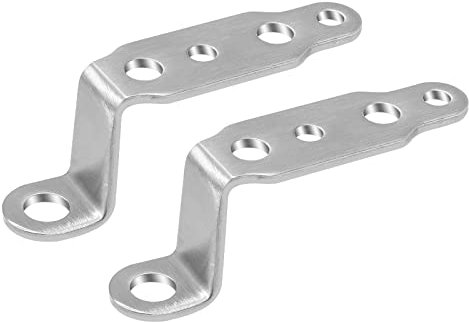 Biqing 2PCS Supports de Montage de Phare de Moto Argent,Acier Inoxydable Supports de Fixation pour Motos Anti Brouillard Support de Barre de Montage pour Rallonge de Trou de Miroir de Moto