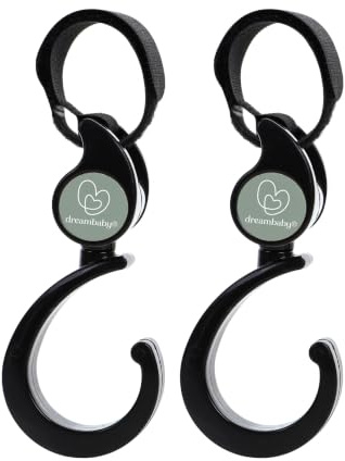 Dreambaby Strollerbuddy EZY-USE Stroller Hooks - 2 Pack - Easily Carry Things on Your Stroller