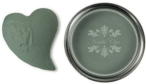 Nordic Chic Outdoor and More | No Seal Chalk Paint | Colour Dusty Green | 750ml | Interior & Exterior Use | Furniture | Kitchen |Wood | Walls | Metal