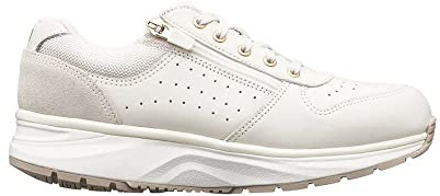 JOYA Dynamo Zip W White, Damensneaker in stilvollem Look aus Veloursleder, für Bequeme Bewegung im Alltag, komfortable Damenschuhe, Weiß, 41