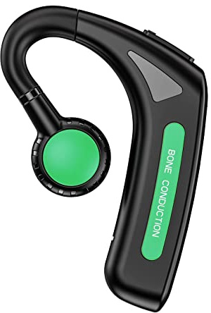 Casque ouvert sans fil Bluetooth - Conduite d'air unique - Casque de sport avec crochet d'oreille - Microphone - Casque Bluetooth pour une oreille - Écouteurs à conduction osseuse - Pour le sport, la