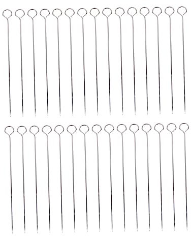 Yardwe 30pièces Brochettes Pour Barbecue Réutilisables Et Antirouille Tiges Pratiques Pour Rôtir La Dinde Et Longues Viandes Outils Pour Barbecue