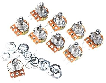 100pcs WH148 B1K B2K B5K B10K B20K B50K B100K B500K 3Pin 20mm Shaft Amplifier Dual Stereo Potentiometer 1K 2K 5K 10K 50K 100K 1M (Size : 5K Ohm)