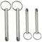 OTOTEC Perni A Sgancio Rapido Da 4 Pezzi Con Anello Circolare Con Estremità A Sfera Caricata A Molla Perno Superiore Bimini Placcato In Acciaio Al Carbonio - 6x60mm E 8x78mm