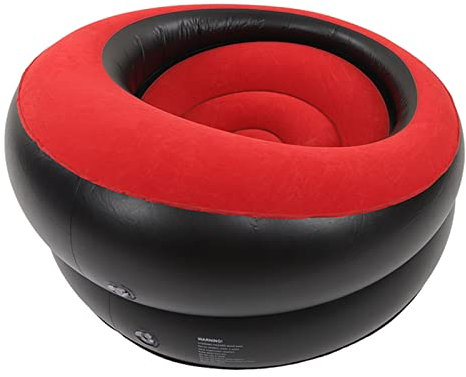 shenruifa Aufblasbare Couch, Beflocktes Luftsofa, Einfacher Aufblasbarer Stuhl Wohnzimmer, Schlafzimmer, Lesezimmer, Büro, Balkon, Reisen (Rot)