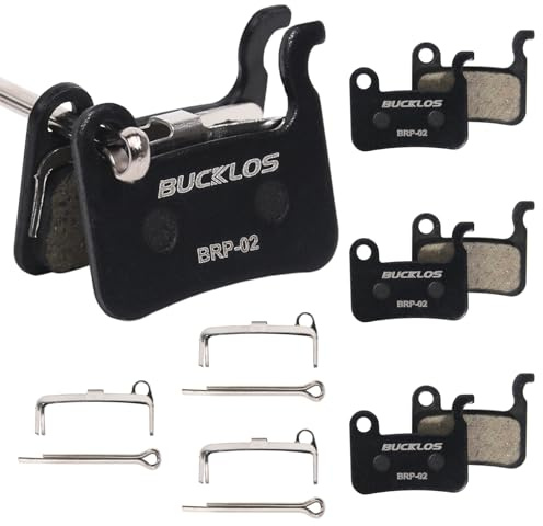 BUCKLOS Bike Disc Brake Pads - Bicycle Disk Brake Pads for Zoom/Shimano Deore XT XTR LX SLX Hone Alfine Saint for Ebike/Mountain Bike/Electric Bike/Road/Scooter(Resin)