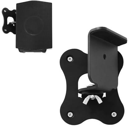 EUGOOCX Support mural en métal pour haut-parleurs arrière surround Samsung HW-Q990C/HW-Q990B/HW-Q990D/HW-Q930, système de son surround Home Cinéma (1 pièce, noir)
