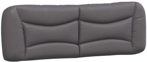 HETFTJN Rückenpolster Bett Wandkissen Bett Kopfteil Headboard - Kopfteil-Kissen Grau 160 cm Kunstleder für Bett Schlafräume Herbergen Gästezimmer