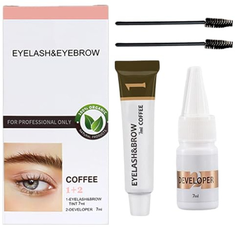 Eyebrow Tint Kit,Eyelash & Eyebrow Kit, Black Eyebrow Dye And Eyelash Tint, Fast & Easy Brow Dye Starter Kit, Natural Eye Brow Tint Kits,Waterproof Eyebrow Dye,Long Lasting Eyebrow Tint Kit