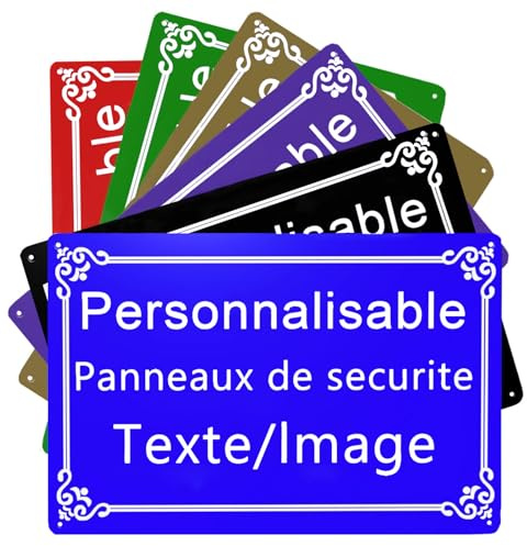 Panneaux de Sécurité Personnalisé-Personnalisable Sécurité Signalétique Intérieure/Extérieure-Pour Garage,Hôtel,Parking,Ecole, Abri de Voiture