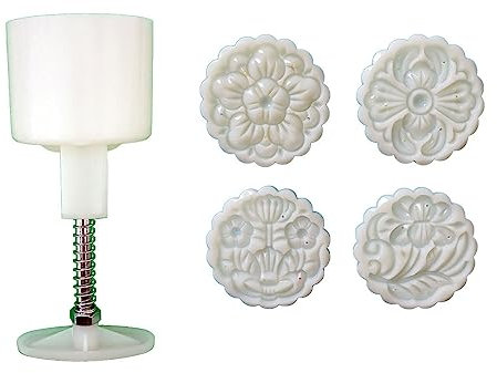 MidAutumn Festival Makers Flower Pattern Moon Cake Mold Cookie Stamps Hand Press Cookie Dessert