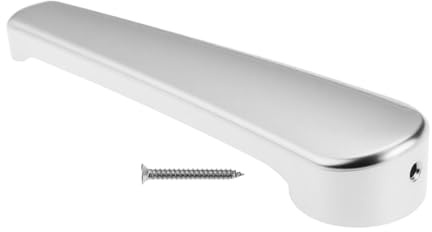 Briny River Manija de Puerta de Baño con Orificio de 7 Mm para Caravanas Y Autocaravanas con Tornillo de Fijación Color Plateado