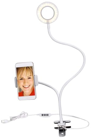 SEWACC Selfie Lamp Bracket USB Cellphone Fill Light Led Flash Lamp Ring Light Phone Holder for Photography
