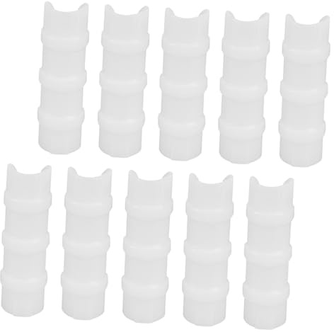 Mikikit 10pièces Clips Serre Abs Alliage Pc Clip Film Serre Blanc Fixation pour Tube Accessoires Anti-UV Et Durables