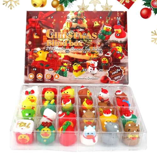 Enten Adventskalender - Enten Weihnachts Countdown Kalender Für Kinder - 24 Tage Mini Sammelfiguren Für Die Ganze Familie Festtagsdekoration