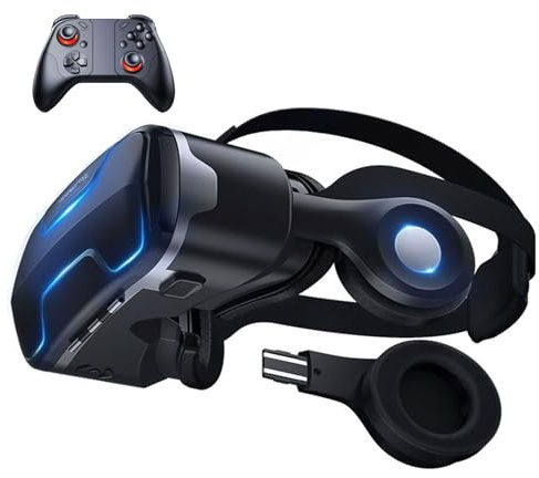 Gafas 3D de Realidad Virtual, Gafas VR, 3D VR Gafas de Realidad Virtual, Gafas 3D VR para Smartphone, Compatible 4.7-7.2 Inch' Smartphone Amplia compatibilidad por Android/iOS(C)