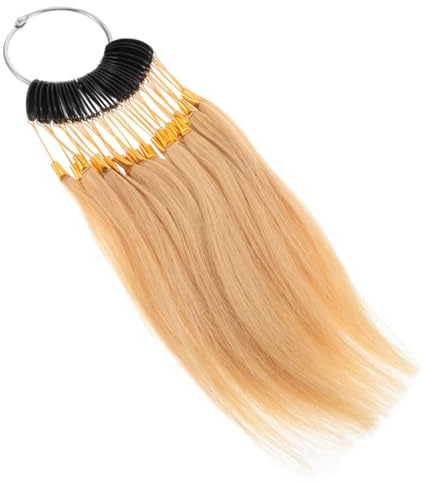 Alipis Echthaar Strähnen zum Üben der Haarfarbe mit Goldenen Schnallen zum Sicheren Testen der Farbe für Friseursalons und Heimgebrauch