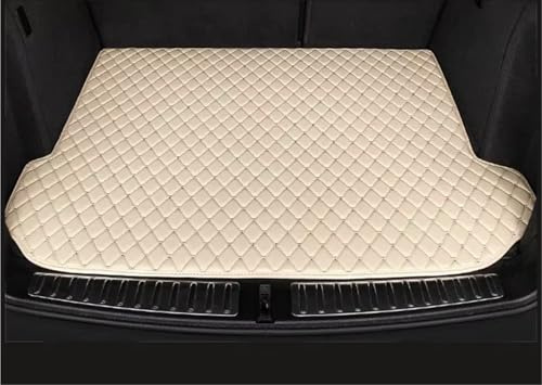 Kofferraummatte Für Ford Für Fiesta Für Hatchback 2009-2016 Kofferraumwanne Cargo Floor Tray Teppich Schlamm Kick Protector Gummimatte Kofferraumwanne(Beige)