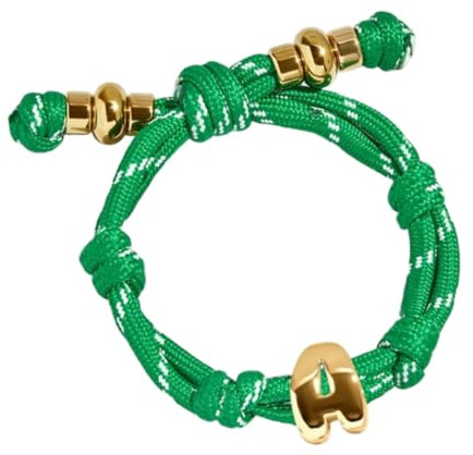 VLINRAS Bubble Initial Bracelet for Women Men, Green & Blue Knotty Puffy Letter Bracelets Gifts for Mom Dad Friends