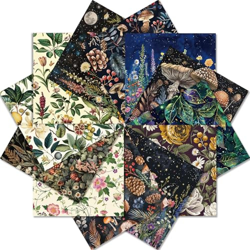 48 Blatt Scrapbook Zubehör Journaling Zubehör Scrapbook Papier Bastelpapier Motivpapier Buntes Papier für Scrapbooking Journal und DIY Handwerk