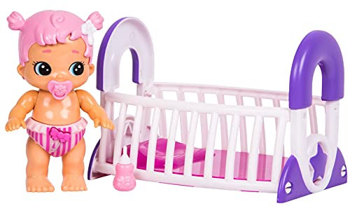 Little Live Bizzy Bubs 34730 - Baby Wirbelwind Ballerina Gracy, Babypuppe graziöse Tänzerin für Kinder ab 5 Jahre, Puppe hüpft und spricht, Funktionspuppe mit Bett und Zubehör, Püppchen ca. 13 cm