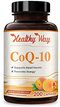 Coenzyme Q10 200mg CoQ10 Supplement - Once Daily Coq 10 200mg Powder Capsules for Healthy Heart Antioxidant and Energy Support - Non-GMO Quick Absorption Ubiquinone Q10 Coenzyme (100 Servings)