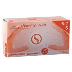 Sempercare G825781033 Powder Free Vinyl Glove, Small, Pack of 100
