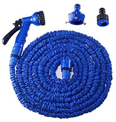 Vimmor Erweiterbarer Gartenschlauch Erweiterbarer Flexibler Wasserschlauch Kunststoffpistole Magic/Teleskopschlauch Zum Gießen Von Dehnbaren Bewässerungsrohren 200ft Blauer Gartenschlauch