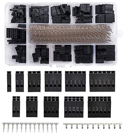 YIXISI 620pcs 2.54mm 1 2 3 4 5 6-poliges Dupon-Steckerkit,Crimpstift-Kit für Stecker und Buchse zum Ersetzen oder Reparieren von Kabelbruch Platinen Steckverbindern