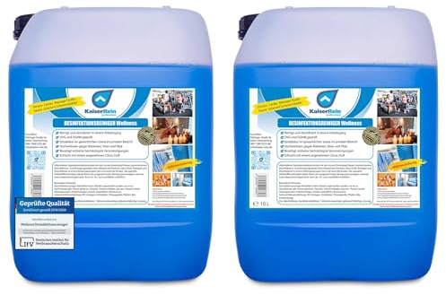 KaiserRein Desinfektionsreiniger Wellness/Spa 2 x 10 L Kanister Desinfektionsmittel zur Reinigung und Desinfektion Flächendesinfektionsmittel zum Sprühen 1 Minute einwirkzeit