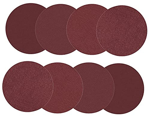 125mm Schleifpapier (40/80/120/240), 125mm Schleifscheiben für Exzenterschleifer, 5 inch Klett Schleifblätter für Holzwerkstoffe Spanplatte Metall (80 Stück, ohne Löche)