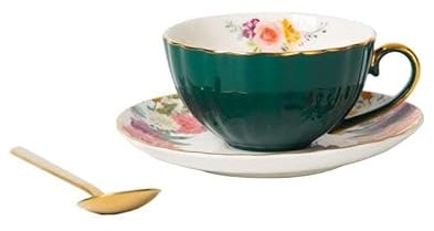 Canmetinee Tazza Bella Bella Tazza di caffè e piattino Set Stile Inglese Stile pomeriggio Tazza di tè Creativo Tazza di Tazza di Porcellana di Alta qualità Tazze da caffè
