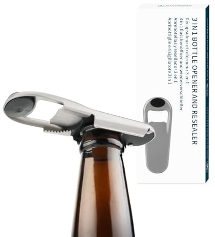 KITCHENDAO 3 in 1 Bierflaschenöffner und Verschluss