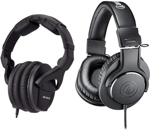 Sennheiser HD 280 PRO Professioneller Monitoring-Kopfhörer, Schwarz & Audio-Technica M20x Professioneller Monitorkopfhörer Schwarz