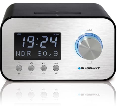 Blaupunkt CLRD 40 Radiowecker DAB+ mit Stromkabel – Digitaler Radio Wecker mit RDS, Funkuhr, dimmbarem LCD-Display, Sleep-Timer, Weckfunktion, UKW, Uhrzeit & Datum, klarer Klang, kompakt & modern
