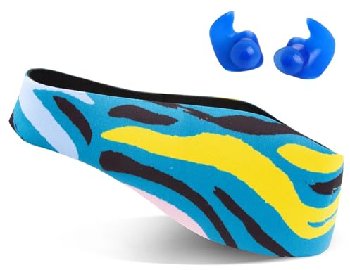 Bandeau de natation, protection auditive réglable en néoprène pour enfants, tout-petits et adultes (coloré, taille M)